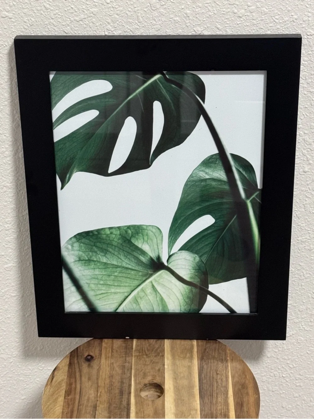 Threshold Black Gallery Frame 11x14 & Custom Giclee Botanical Monstera Leaf Art